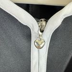 Betsey Johnson  Black White Full Zip Fit & Flare Scuba Above Knee Dress Size 4 Photo 4