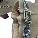 Vionic Upton Ankle Boots Tan Suede Snakeskin Comfort Block Heel Bootie 8.5 Photo 5