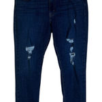 Levi's  Boyfriend Jeans Dark Wash Distressed Blue Denim Size 33 Photo 0