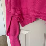 Free People Vibrant Pink Crew Neck Sweater Photo 4