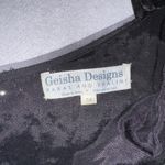 Geisha Designs Sequin One Shoulder Black Velvet Bow Mini cocktail party Dress Silver Size 14 Photo 7