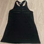 Athleta Black Sheer Stripe Tank Top Photo 0