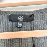 Missguided NWT  Ribbed Long Sleeve Scoop Neck Thong‎ Bodysuit Gray Size 8 Photo 3