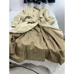 Liz Claiborne Womans Maxi Trench Coat Large Tan Lined Button Front Belt Photo 3