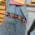 Flying Tomato ‎ Beaded Aztec Light Wash Denim Vest Size Small Photo 2