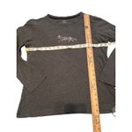 Lands' End Gray Long Sleeve T Shirt Sequin Fox Graphic Women Size L Photo 3