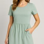Jessakae Mint Green Dress Size M Short Sleeve Fit and Flare Minimalist Size M Photo 0