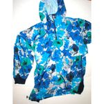 NWT New $275 Womens Adidas Stella McCartney Hood Jacket Run Pullover Blue M Flor Size M Photo 4