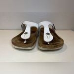 Birkenstock Women’s Gizeh Birko-Flor White Sandals Size 5-5.5 (36) Photo 4