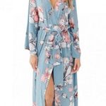 Plum Pretty Sugar Midi Robe in Mermaid Moon Large Blue Photo 0