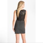 Theory  Tirionne C Magistrate Charcoal & Black Leather Wool Sheath Dress Sz 6 NEW Photo 1