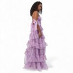 Lavender floral print Tiered Off Photo 3