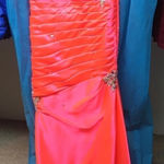 Mori Lee 𝅺 Coral Pink Prom Dress Photo 2