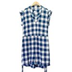 J.Crew NWT  Linen Blend Tie Waist Shorts Romper Blue Gingham Check Size 8 NEW Photo 6