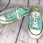 Converse  Mint Green Low Tops - size 8 Photo 0