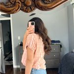 Universal Threads Salmon Checkard Button-Up Shirt Photo 6