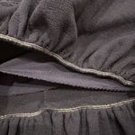 Maeve Anthropologie  Nell Flounced Midi Skirt Navy Blue Size Small Velvet Stretch Photo 4