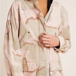 Anthropologie ‎ Lida Pink Camo Utility Jacket Photo 0