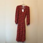 Glamorous  Bloom Midi Wrap Dress in Red Rose Floral Photo 1