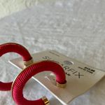 Sugarfix  by Baublebar: Gold Tone Pink Hoop Earrings Photo 6