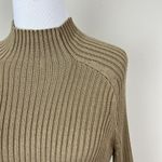 Calvin Klein  Sweater Dress Women Large Brown Belted Ribbed Knit‎ 3/4 Sleeve Slim Photo 6
