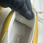 Salvatore Ferragamo Vintage Womenโs Yellow & White Mesh Leather Sneakers Size 6.5 Photo 6