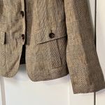 Max Mara tan brown tweed linen blazer size 10 made in Italy designer luxury Photo 7
