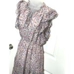 BB Dakota STEVE MADDEN Womens Whimsy Floral Ruffle Tiered Midi Dress Small Boho Photo 3