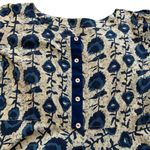 Handmade/Vintage XL long maxi blue green print floral modest dress Photo 5