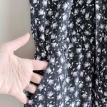 Loft NWT Bluebell Flounce Halter Romper in Black White Floral Print Petite Small Photo 8