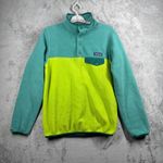 Patagonia  Synchilla Snap-T Fleece Pullover Small Block Mint Green Yellow Retro Photo 1