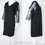 Eloquii NEW black lace long sleeves ruffle dress, size 22 Photo 3