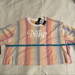 Nike Plus Size Cotton Striped Cropped Tee Photo 9