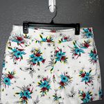 Westbound Floral Print Shorts White Stretch Casual Summer Women’s 14 Blue Photo 2