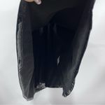 Hot Topic  Shiny Black faux leather Pinafore skirt w/pockets adjustable straps xs Photo 3