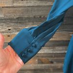 Parker NWT  Teal Long Sleeve Knot Front Dress Size Small Photo 6