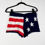 Beach Riot  Women's Balboa Cotton Blend Knit American Flag Print Mini Shorts S  Photo 2