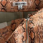 Wild Honey Orange Snakeskin Skirt Photo 2
