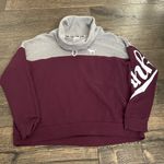 PINK - Victoria's Secret  Maroon and‎ Gray Sweatshirt large Photo 0