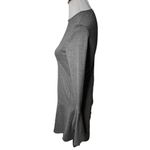 ZARA  Trafaluc Drop Waist Peplum Dress Long Bell Sleeves Gray Size Small Photo 3