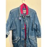 Current Seen Vintage Women’s Blue Denim Zip Chore Jean Barn Jacket Shacket sz L Photo 2