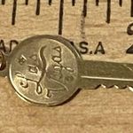 RARE Vintage 14K Yellow Gold Las Vegas Key Charm Pendant 1” Photo 3