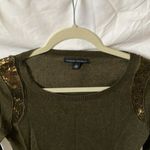 Banana Republic :Olive green/gold accents on shoulders- Scoop neck-Pima cotton-XS Photo 14