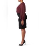 Badgley Mischka  Maroon Blouson Formal Cocktail Dress Women’s Size 20 Photo 2