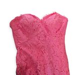 New Rene Ruiz Prom Dress Strapless Sweetheart Lace Gown Sequins Formalwear Pink Size 6 Photo 4