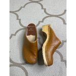 Olof Daughters Wooden Leather Clogs by Ulla made in Finland, size 38/ US 7.5 Brown Photo 9