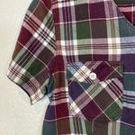 Erika Vintage plaid button front blouse Photo 3