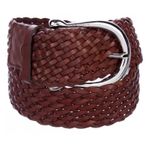 Michael Kors  Dark Brown Braided Leather Western Style Big Belt Size Medium Photo 9