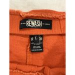 REWASH  Mid Rise Button Front Pleated Wide Leg Pants Orange Women's Size Large Photo 3