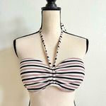 Shade & Shore Pink Textured Striped Bandeau Halter Bikini Top Women’s 34C NWT Photo 1